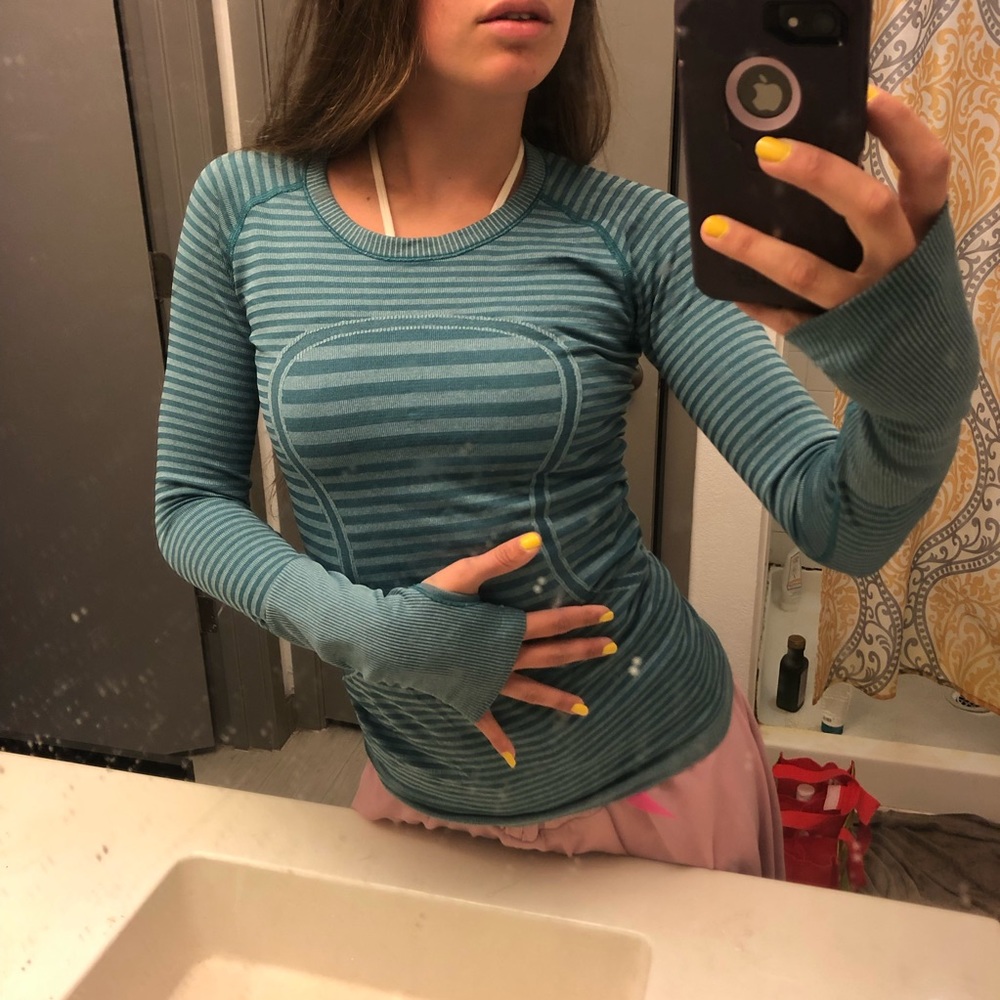 Lululemon athletica longsleeve striped shirt
